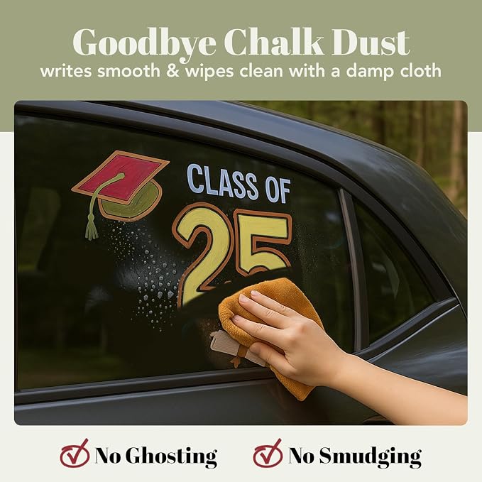 Jumbo Chalk Markers - 15mm Window Markers | Pack of 8 Classic Earth Color pens - Image 3