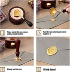 KAINSY Custom Wax Seal Stamp, Personalized Name Logo Sealing Stamp, Brass Wax - Image 3