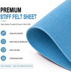Sky Blue Large Felt Fabric 36" x 36", 1mm Stiff Felt Sheet, Nonwoven Fabric - Image 4