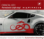 ORACAL 651 Gloss Red Permanent Vinyl Tape Roll – Premium Adhesive Film - Image 2