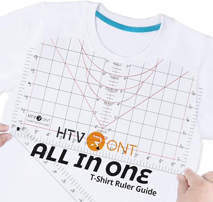 HTVRONT Tshirt Ruler Guide for Heat Press, Vinyl Alignment, Center Design | For by HTVRONT