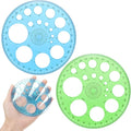 2 Pcs Circle Template for Drawing, Professional Circle Stencil Maker Ruler | by Unknown