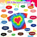 HTVRONT Tie Dye Kit for Large Groups, 20 Colors Tye Dye for Kids & Adults | - Image 5