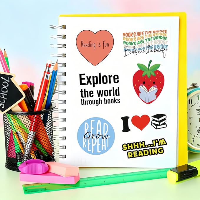 200PCS Book Stickers for Kindle, Bookish & Booktok Reading Stickers for Water - Image 5