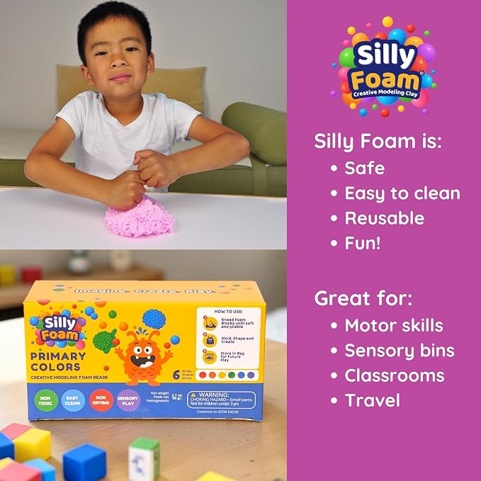 Silly Foam, Creative Modeling Foam Beads, Easy Clean Up, Arts & Crafts - Image 8