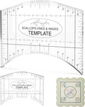 Scallop Vine Wave Design Template Acrylic Quilting Template Multi Pattern by Unknown