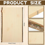 Briwooody 4 Pcak Hollow Wood Plank Live Edge Woodslab Unfinished Wood Boards - Image 2