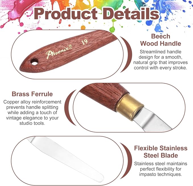 MECCANIXITY Pack of 2 Palette Knife No.19, 8.1" Long - Image 3