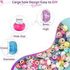 220 Pcs European Large Hole Spacer Beads, Zyehxed Assortment European Craft - Image 2