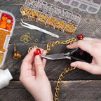 1200Pcs Silver with Pliers Jump Rings Jewelry Making Kit and Necklace Clasps - Image 7