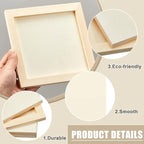 Kathfly 48 Pcs 6 x 6" Wood Panel Boards, Unfinished Wood Canvas Panels - Image 3