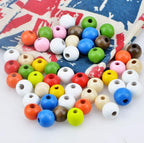 AD Beads Wood Spacer Loose Wooden Craft Beads Big Hole Beads Assorted - Image 4