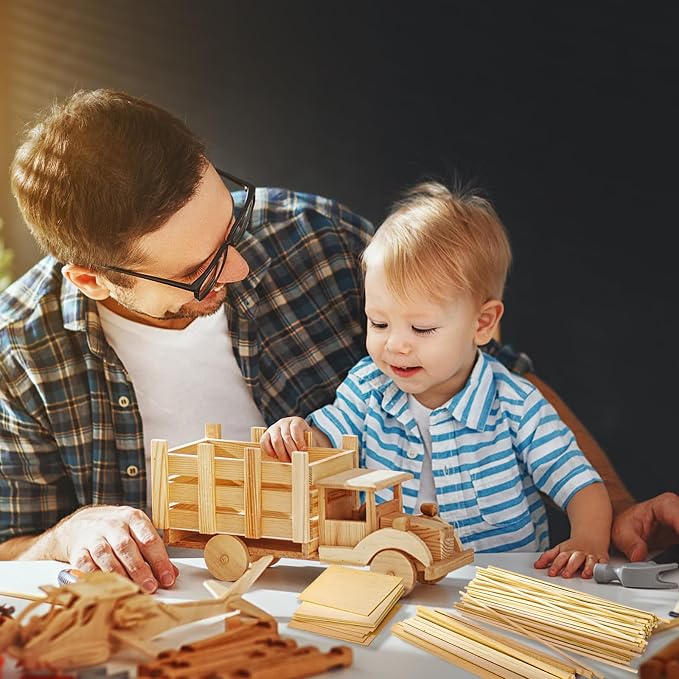 Okllen 150 Pieces Balsa Wood Sticks, Square Unfinished Balsa Wood Sheets Set - Image 7