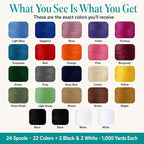 BlesSew Sewing Machine Thread – 24 Spools, 1000 Yards Each – All Purpose - Image 5