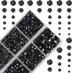 10000Pcs 2-Boxes Mixed Size Hot Fix Round Crystals Gems Glass Stones Hotfix by MASSIVE+BEADS