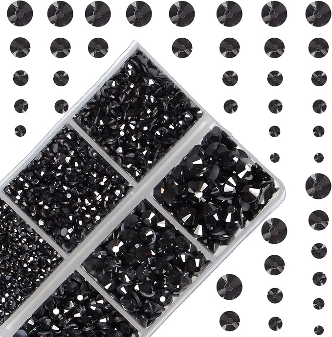 10000Pcs 2-Boxes Mixed Size Hot Fix Round Crystals Gems Glass Stones Hotfix by MASSIVE+BEADS