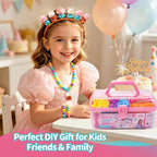DDAI Animal Jewelry Making Kit for Kids, Snap & String Pop Beads - Image 8