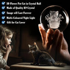 IFOLAINA Cat Themed Gifts for Women 3D Crystal Ball for Her Mom Girls | Cat - Image 2