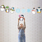 Outus 45 Pcs Winter Cutouts Snowflake Accents Paper Cutouts Name Tags Seasonal - Image 6