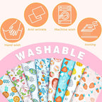 Aubliss 8pcs Fat Quarter Fabric Bundles Quilting Cotton Craft Fabric Pre-Cut - Image 4