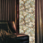 White Magnolia Floral Tree Light Blule Window Films Decorative Double-Side - Image 2