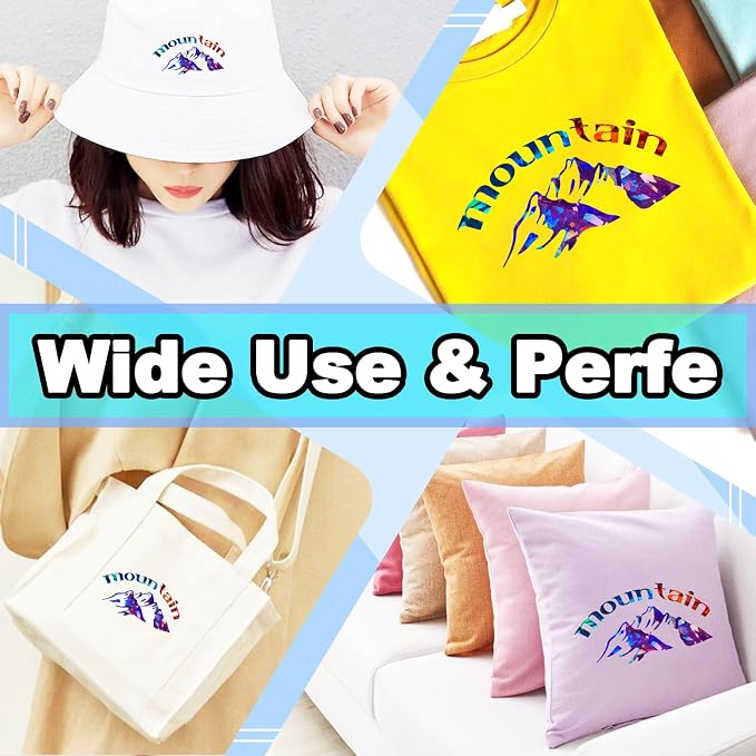Sheet Metallic Foil Heat Transfer Vinyl 12Inch*10Inch*12pcs Bundle Chrome HTV - Image 6