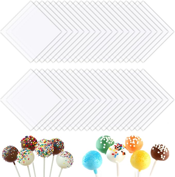 woric 160 PCS Clear Cellophane Sheets 7.8 x 7.8 Inch Transparent Christmas by woric