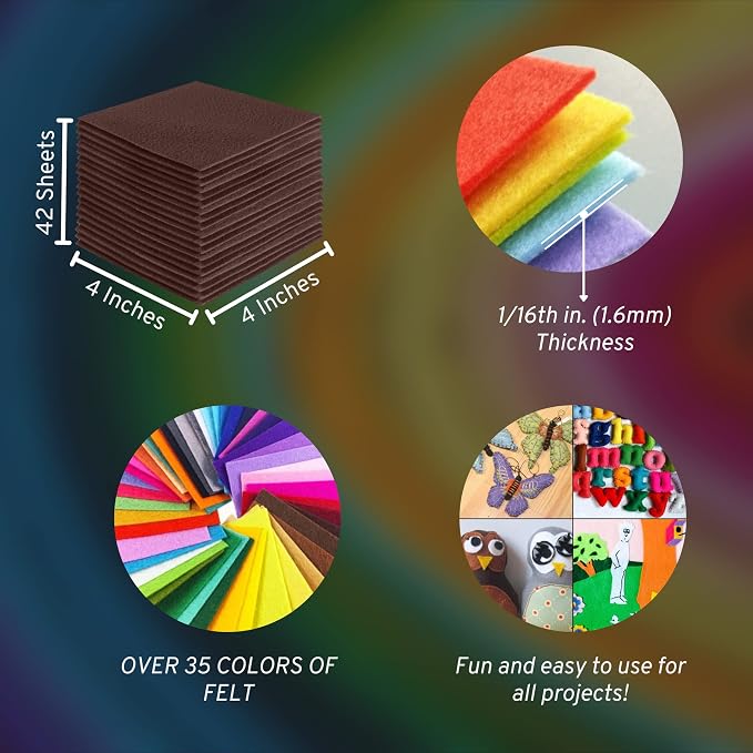 FabricLA Acrylic Felt Sheets for Crafts - Image 3