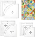 3 Set Quilting Templates, 10/8/6 Inch Clear Acrylic Quilting Rulers and by Unknown