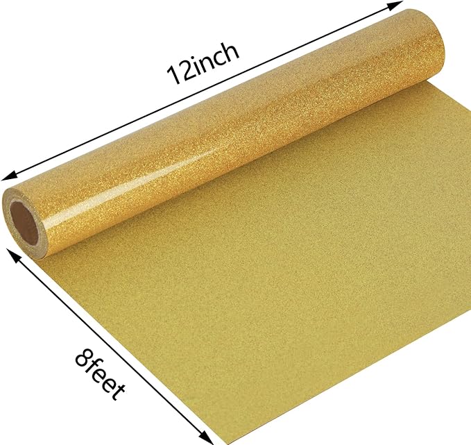 guangyintong Glitter Gold Heat Transfer Vinyl HTV Rolls - Image 3