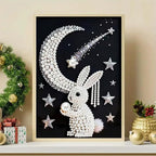 Rabbit Pearl Diamond Art Kits For Adults, Diamond Painting Kit, 12 X 16 Inch - Image 3