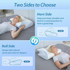 HOMCA Memory Foam Cervical Pillow, 2 in 1 Ergonomic Contour Orthopedic Pillow - Image 4