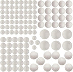 126 Pack Craft Foam Balls, 5 Sizes Including 1-2.4 Inches, Foam Balls by FFchuanhe