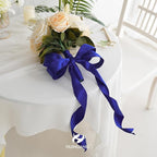 HUIHUANG Royal Blue Wired Ribbon 1-1/2 inch Cobalt Satin Wire Edge Ribbon - Image 5