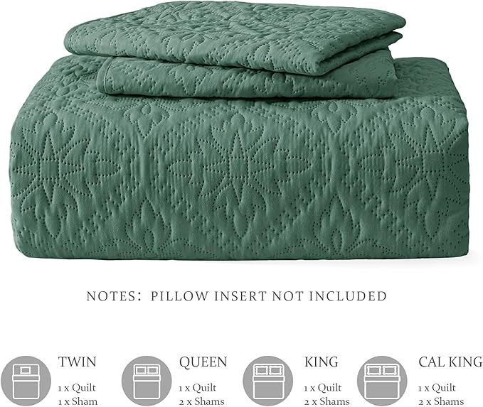 Exclusivo Mezcla King Quilt Bedding Set, Lightweight Soft Bedspreads Coverlets - Image 6