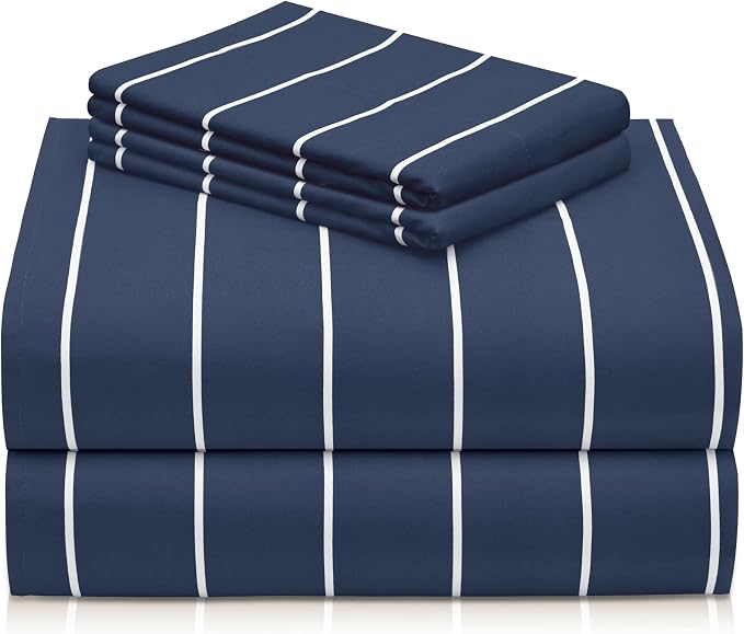 LuxClub 4 PC Full Size Sheet Set, Breathable Luxury Bed Sheets, Deep Pockets by LuxClub