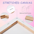 ESRICH Stretched Canvas for Painting, 2 Pack 8x10 Canvas Value Pack, Primed - Image 2