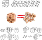 VolksRose 12pcs Wooden Brain Teaser Puzzles, IQ Challenge Puzzle Games - Image 2