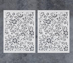 GSS Designs 2 Pack of 12x16Inch Flourish Stencils by GGSSDesigns