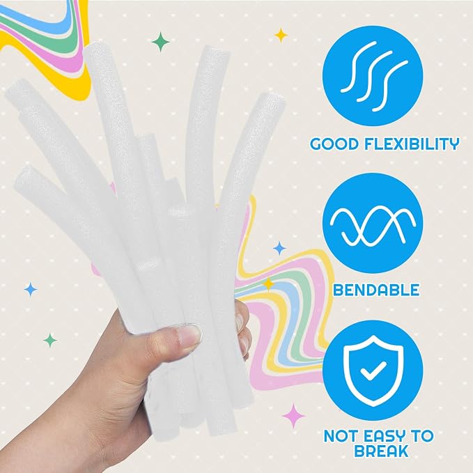 Frienda 5/8 Inch x 60 Ft White Foam Noodles - Image 4