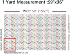 Cartoon Digit Fabric by The Yard, Colorful Digital Print Flannel Polyester - Image 2