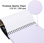 Bachmore Drawing Pad 9X12 Inch, 60 Sheets, Top Spiral Bound Multi-Media - Image 3