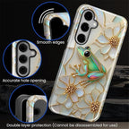 for Samsung Galaxy S24 Case, Stained Glass Frog Flowers Pattern Glossy 2 in 1 - Image 5