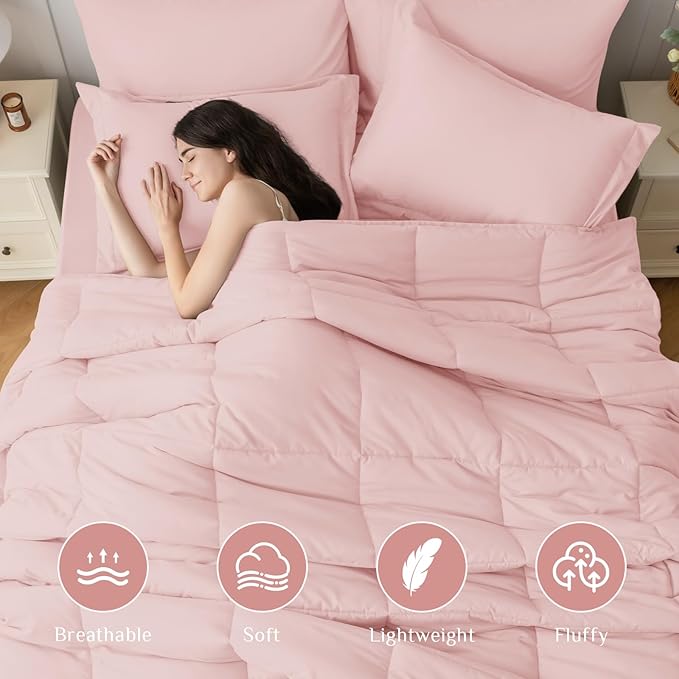 JOLLYVOGUE King Comforter Set, Ultra-Soft Bed in a Bag King Size 7 Pieces - Image 2