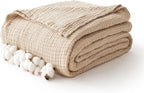 100% Cotton Muslin Blanket 40" x 40", Breathable and Lightweight Cotton Throw - Image 7
