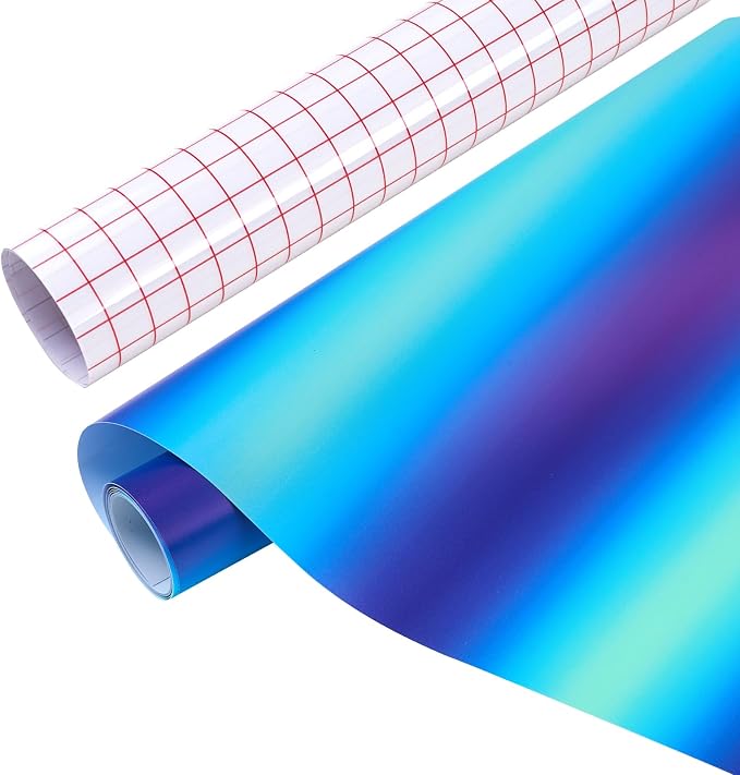 Tintnut Blue Gradient Permanent Vinyl Roll 12in x 5ft Self Adhesive Vinyl | by Tintnut