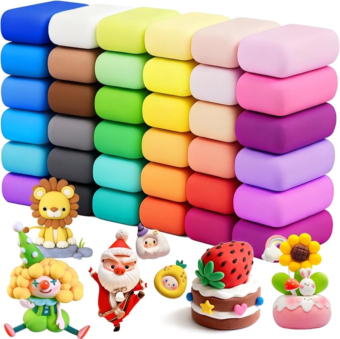 Air Dry Clay 36 Colors, Magic Clay Modeling Clay, DIY Molding Magic Clay by OJYUDD