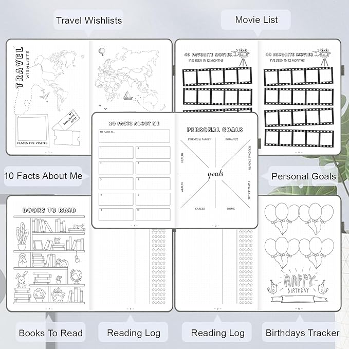 Premade Dotted Journal Notebook, Pre-made Dot Grid Notebook - Image 3