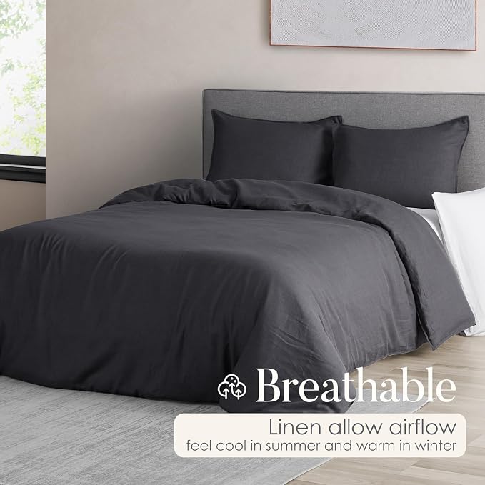 DAPU 100% Linen Duvet Cover Set - Image 3