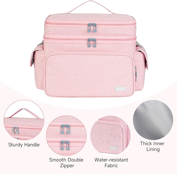 LEFOR·Z Large Sewing Supplies Organizer Storage Bag, Double-Layer Protable - Image 7
